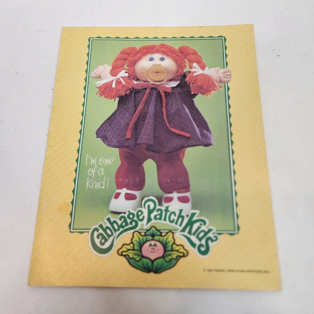 Vintage Cabbage Patch Kids Portfolio Folders Yellow A5 Children's Set Of 3 1984
